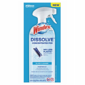 Dissolve Concentrated Pod Glass Cleaner Starter Kit, Bottle + Original Scent Pod