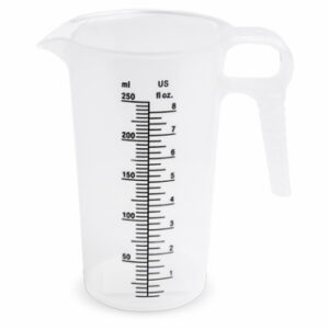 Accu Pour Measuring Pitcher, 8-oz., Food Grade Polypropylene, Measures in oz. & Metric