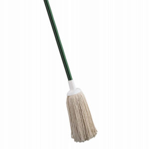 Floor/Deck Mop, 8 oz. Cotton Head, Steel Handle