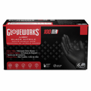 Nitrile Gloves, Heavy-Duty, Black, Large, 100-Ct.