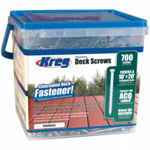 Deck Screws, Stainless Steel, Pan Head, #8 Coarse, 2-In., 700-Ct.