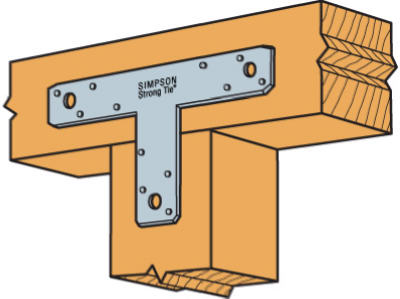 T-Strap Reinforcement Angle, For T Interections, 14 Gauge, 12 x 8 x 2 In.