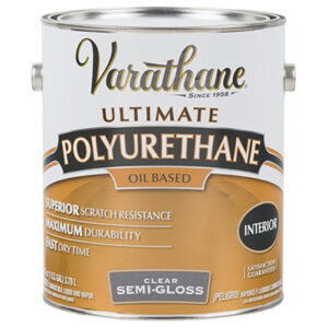 Interior Polyurethane Wood Finish, Oil-Based, Clear Semi-Gloss, 1-Gallon