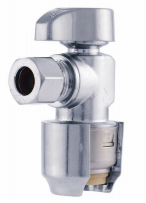 Push-Fit Compression Angle Stop, Lead-Free, 1/2 In. x 3/8 In.