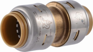Push-to-Connect Pipe Coupling, Lead Free, 1/2 x 1/2 In.