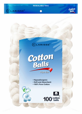Pure Cotton Balls, 100-Ct.