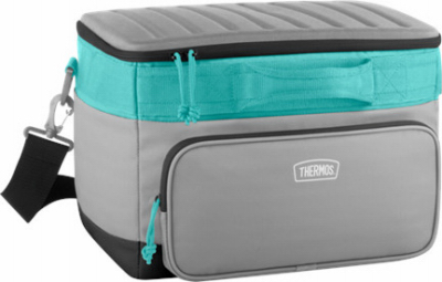 Soft-Sided Collapsible Cooler, Gray/Mint, 24 Can Capacity