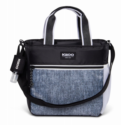 Urban Zip Cooler, Hydration Pocket, Hand Sanitizer Holder, Gray, 9 Can Capacity