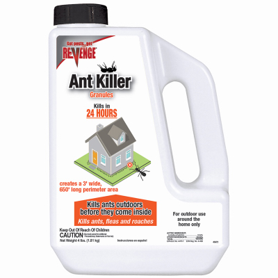 Revenge Ant Killer Granules, Fast Acting Perimeter Treatment for Home, Kills Ants, Fleas & Roaches, 4 Lb. Ready-to-Use