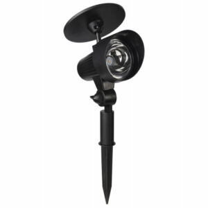 Solar Spotlight, Black Plastic, 50 Lumens