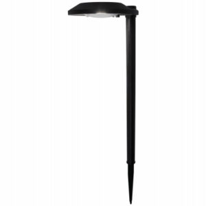 Wired Low-Voltage LED Stake Light, Black Metal, Adjustable, 80 Lumens
