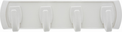 Small Key Hook Rail, White
