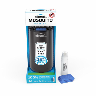 Patio Shield Mosquito Repeller With Refill, Black/Graphite