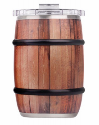 Whiskey Barrel Insulated Mug, Wood Look, 12 oz.