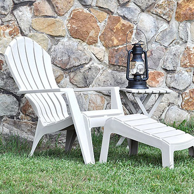 RealComfort Adirondack Chair, Ergonomic, White - True Value Hardware