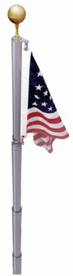 Liberty Flag Set, Telescoping 9.5. to 21 Ft. Aluminum Pole