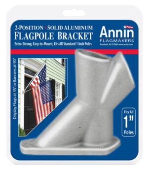 2-Position Aluminum Flagpole Bracket, 1.25-In.
