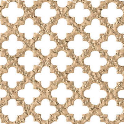 Cloverleaf Perforated Aluminum Sheet, .020 x 24 x 36 In., Silver