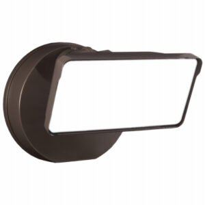 Square Head LED Outdoor Flood Light, Adjustable Brightness, Bronze Finish