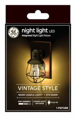 LED Vintage Night Light with Cage