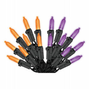 Halloween 100-Ct. Mini LED String Lights, 8 Function, Color Changing Orange/Purple