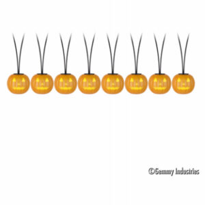 EmoteGlow Musical Halloween String Lights, 8 Singing Bulbs, Jack O' Lantern or Ghost