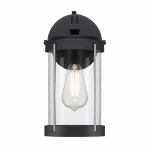 Kezia 1 Light Outdoor Wall Fixture, Two-Tone Textured Black