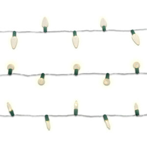 36 Assorted Christmas Lights, C6/G12/T5, Warm White, Battery Operated