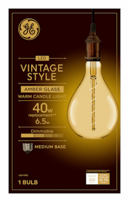 LED Vintage Light Bulb,PS52, Warm White, Amber Bulb, 190 Lumens, 6.5 Watt