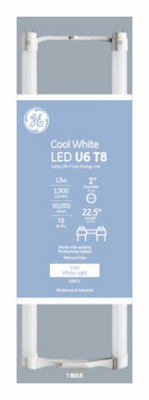 LED Tube Light, T8 U-Bend, Cool White, 1900 Lumens, 13 Watt, 22.5 In.