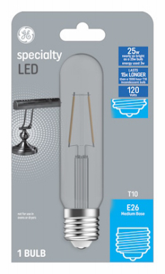 LED Specialty Bulb, Clear, Medium Base, 3 Watt