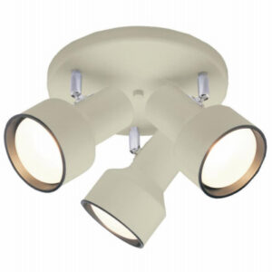 3-Light Ceiling Fixture, Flush Mount, Off White