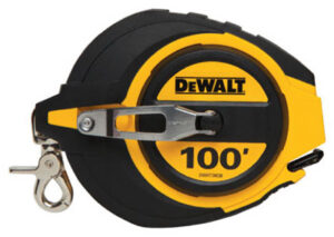 Closed Case Measuring Tape, 5:1 Gear Ratio, 100 Ft.