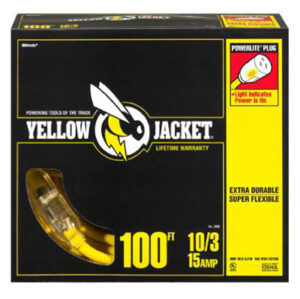 Yellow Jacket Extension Cord, 15A 10-Gauge, 100 Ft.